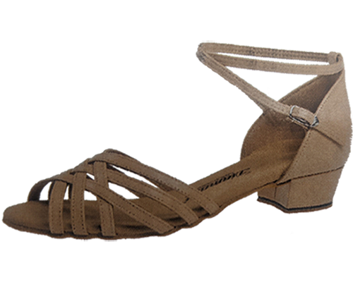 Model 008-035-095<br>Ladies West Coast Swing Shoes in Beige Nappa Leather
